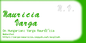 mauricia varga business card